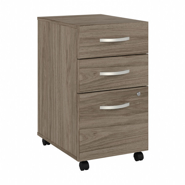 Shop Master Office Furniture Hybrid 3 Drawer Mobile File Cabinet - Assembled 02 HYF216MHSU-Z  color modern hickory