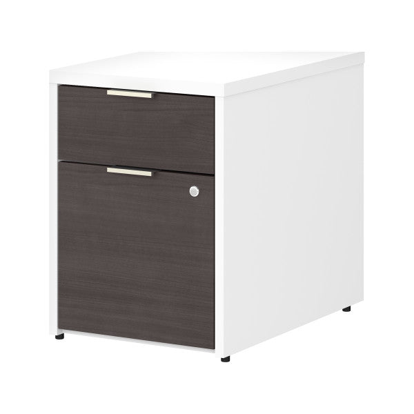 Shop Master Office Furniture Jamestown 2 Drawer File Cabinet - Assembled 02 JTF116SGWHSU  color storm gray white